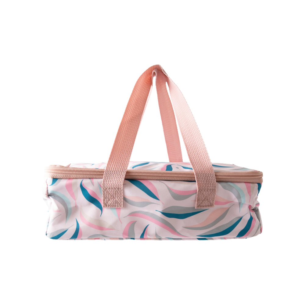 Indigo Series Zip Around Flat Lunch Bag - GUM LEAVES